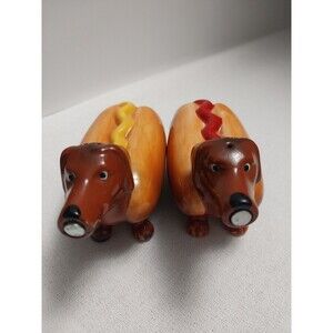 Pacific Hotdogs Daschund Salt & Pepper Shakers set